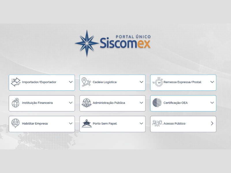 O que o Portal Único Siscomex administra