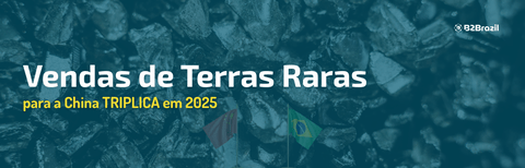 Venda de Terras Raras para a China Triplica em 2025